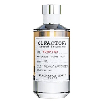 Parfum Arăbesc Olfactory Bonfire Fragrance World 100 ml, Apă de Parfum Unisex, Damă și Bărbat, Aromă Lemnos Fumurie Ambrată cu Bergamotă, Cuișoare, Piper, Guaiac, Rășini, Tămâie, Fum, Ambră, Lemn Ars și Mosc - Img 10