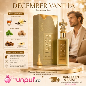 Parfum Arăbesc Paris Corner December Vanilla 85 ml, Apă de Parfum Unisex, Damă, Bărbat, Aromă Gurmand Dulce, Inspirat Vanilla Royale Kayali - Img 9