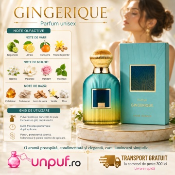 Parfum Arăbesc Paris Corner Hurriya Gingerique 100 ml, Apă de Parfum Unisex, Damă, Bărbat, Aromă Fresh Condimentată Oriental Lemnoasă, Inspirat Ingenious Ginger - Img 9