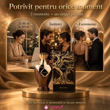 Parfum Arăbesc Paris Corner Prodigy 100 ml, Apă de Parfum Unisex, Damă, Bărbat, Aromă Oriental Lemnoasă, Caldă, Dulce și Sofisticată, Inspirat Angels’ Share - Img 6