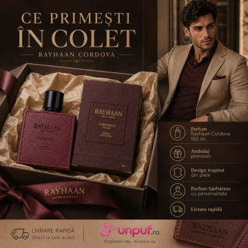 Parfum Arăbesc Rayhaan Cordova pentru Bărbați 100 ml, Lemnos Pielos Ambrat, Leather Collection - Img 10