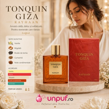 Parfum Arăbesc Rayhaan Tonquin Giza 100 ml Unisex | Vanilat, Dulce, Aromatic - Img 9