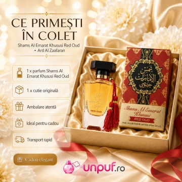 Parfum Arăbesc Shams Al Emarat Khususi Red Oud Ard Al Zaafaran 100 ml, Apă de Parfum Damă, Aromă Oriental Oud, Florală și Ambrată, Inspirat Intense Cafe - Img 5