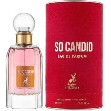 Parfum Arăbesc So Candid Maison Alhambra EDP 85 ml Damă, Inspirat Scandal By Night, Aromă Floral Fructată cu Floare de Portocal, Fructe, Zmeură, Iasomie, Tuberoză și Lapte - Img 11