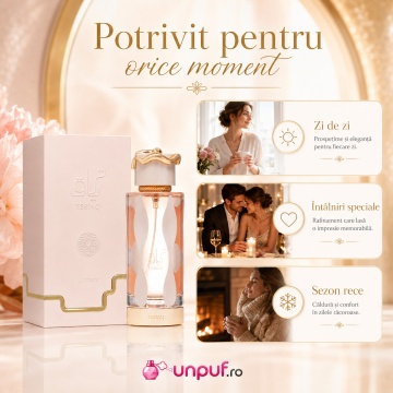 Parfum Arăbesc Teriaq Lattafa EDP 100 ml Unisex, Inspirat La Belle Jean Paul Gaultier, Aromă Floral Lemnos Moscată cu Caisă, Caramel, Migdală Amară, Piper, Miere, Flori Albe, Rubarbă, Trandafir, Vanilie, Piele, Labdanum, Mosc și Vetiver - Img 6