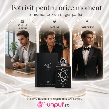 Parfum Arăbesc Tharwah Silver Lattafa Pride EDP 100 ml Bărbat, Inspirat Ralph’s Club, Aromă Lemnos Floral Mosc cu Bergamotă, Mentă, Lavandă, Salvie, Cedru, Mosc și Vetiver - Img 6
