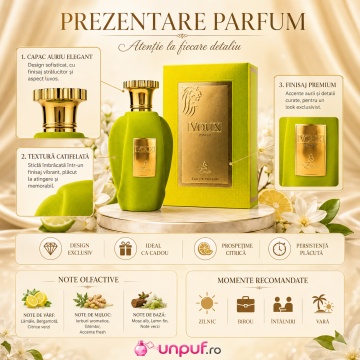 Parfum Arăbesc Voux Zingy Emir 100 ml, Apă de Parfum Unisex, Damă, Bărbat, Aromă Citric Aromatică, Fresh și Energizantă, Inspirat Torino 21 Xerjoff - Img 3
