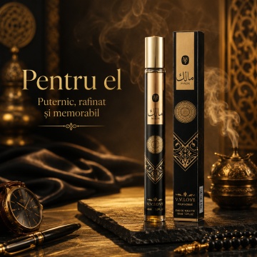 Parfum Bărbați Arăbesc Malik 35 ml V.V. Love, Apă de Toaletă, Inspirat de Asad Lattafa, Aromă Ambrată Lemnoasă cu Piper Negru, Tutun, Ananas, Cafea, Vanilie și Ambră - Img 2