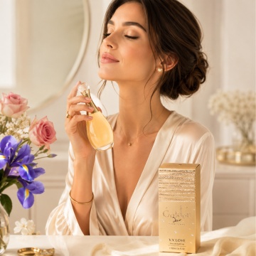 Parfum Damă V.V. Love Golden Eau de Parfum 30 ml, Inspirat din J’Adore Voile de Parfum Dior, Aromă Florală, Pudrată și Elegantă - Img 3