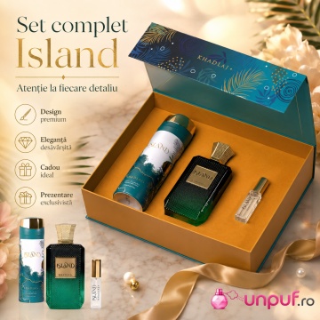 Parfum Khadlaj Island Set Extract Parfum 100 ml + Body Spray 200 ml + Extract Parfum 10 ml - Img 2