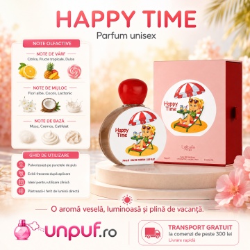 Parfum Lattafa Happy Time 75 ml, parfum arăbesc, edp, Unisex, Damă, Bărbat - Img 9