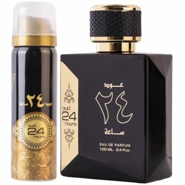 Parfum Oud 24 Hours Ard Al Zaafaran 100 ml, Apa De Parfum + 50 ml Deodorant Spray, Unisex - Img 2