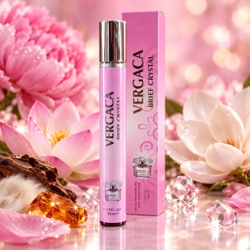 Parfum pentru femei Vergaca Brief Crystal V.V. Love, Apa de Parfum, 35 ml, aroma florala proaspata citrica, yuzu, rodie, gheata, bujor, lotus, magnolie, mosc, lemn de mahon si ambra - Img 6