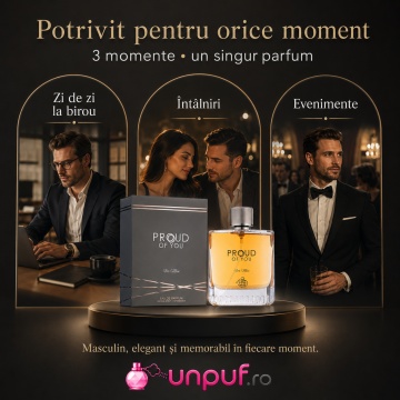 Parfum Proud Of You For Men Fragrance World 100 ml, Apa De Parfum, Barbati - Img 6