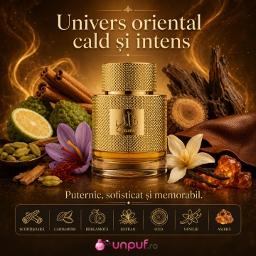 Parfum Qaa’ed Lattafa 100 ml, Eau de Parfum unisex, aromă orientală caldă cu scorțișoară, cardamom, bergamotă, șofran, oud, vanilie și ambră - Img 6