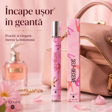 Parfum Self Deceive 35 ml, Apă de Parfum Damă, Aromă Floral Fructată Dulce și Fresh, Format Compact, Note de Portocală Roșie, Mandarină, Miere, Gardenie, Iasomie, Floare de Portocal, Caramel și Patchouli - Img 5