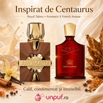 Parfum Unisex Arăbesc French Avenue Royal Taboo Aromatix 100 ml, Extract de Parfum, Inspirat de Centaurus Creed, Aromă Oriental Ambrată cu Citrice, Condimente, Șofran, Vanilie, Scorțișoară, Ambră, Tutun, Rășini, Mosc, Lemn de Cedru și Tonuri Balsamice - Img 7