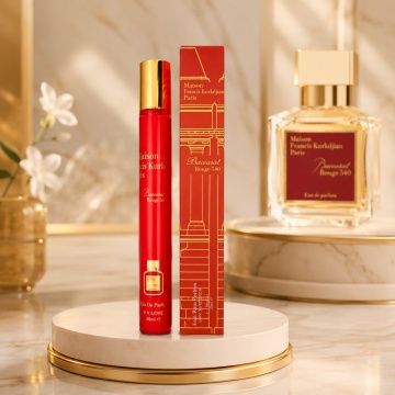 Parfum Unisex Baccarat Rouge 540 35 ml, Apă de Parfum, Inspirat de Baccarat Rouge 540 Maison Francis Kurkdjian, Aromă Lemnoasă Ambrată cu Șofran, Iasomie, Lemn Ambrat, Cedru, Zahăr, Ambroxan și Lichen