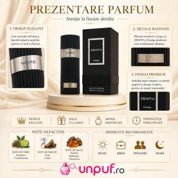 Parfum Zenith Noire Eau de Parfum 100ml, tip arăbesc, Bărbat - Img 3
