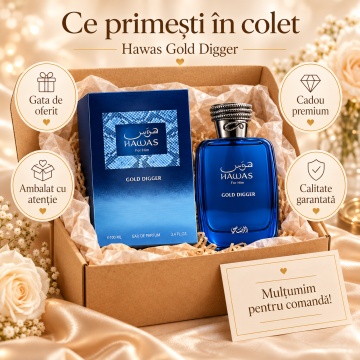 Rasasi Hawas Gold Digger – Parfum EDP 100 ml, bărbați - Img 4