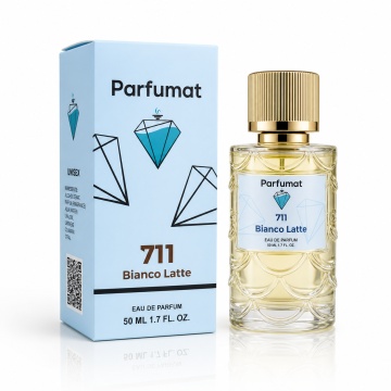 Set Apa de parfum Parfumat 711 Bianco Latte, Unisex, 50 ml si Gentuta cosmetice - Img 3