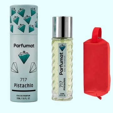 Set Apa de parfum Parfumat 717 Pistachio, Unisex, 35 ml si Gentuta cosmetice