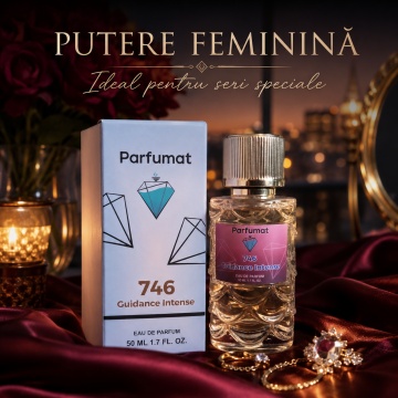 Set Apa de parfum Parfumat 746 Guidance Intense, Dama, 50 ml si Gentuta cosmetice - Img 5