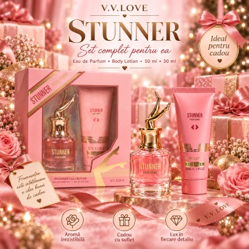 Set Cadou Femei V.V.Love Stunner Pour Femme, Eau de Parfum 30 ml + Body Lotion 50 ml - Img 5