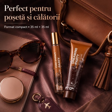 Set Dreaming Party Pour Femme 2x35 ml, Apă de Toaletă Damă 35 ml + Body Lotion 35 ml, Aromă Ambrată Fructată, Dulce, Balsamică și Cald Condimentată, Note de Mure, Ghimbir, Pomelo, Frezie, Orhidee, Iasomie, Iris, Tămâie, Paciuli, Smirnă, Ambră și Vetiver - Img 4