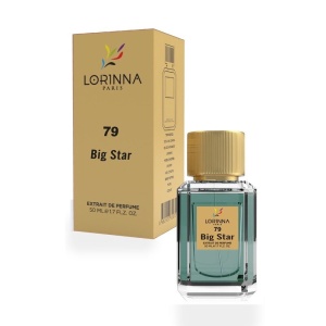 Set Extract de Parfum Lorinna Paris Parfum Big Star Unisex Damă Bărbat 50 ml si Gentuță Parfumuri - Img 3