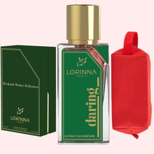 Set Extract de Parfum Lorinna Paris Parfum, De Luxe Collection, Daring, 50 ml, Unisex Damă Bărbat si Gentuță Parfumuri