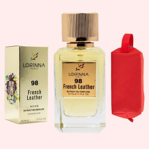 Set Extract de Parfum Lorinna Paris Parfum French Leather, Unisex Damă Bărbat, 50 ml si Gentuță Parfumuri