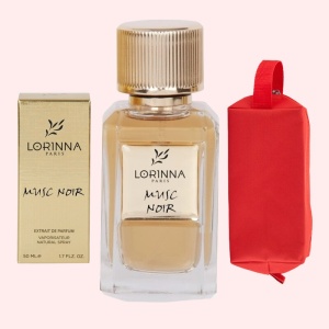 Set Extract de Parfum Lorinna Paris Parfum Musc Noir, 50 ml, Unisex Damă Bărbat si Gentuță Parfumuri