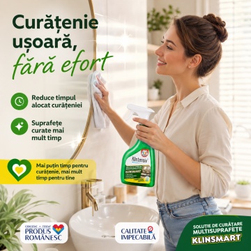 Soluție profesională de curățare Klintensiv KlinSmart, efect remanent, peliculă protectoare, anticalcar, degresant, antiaburire, baie și bucătărie, 500 ml, pulverizator, 4x Stickere - Img 5