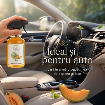 Spray Odorizant Loris Pafum Melon, 500 ml, pentru Cameră, Hol, Baie și Auto, Aromă de Pepene Galben - Img 6