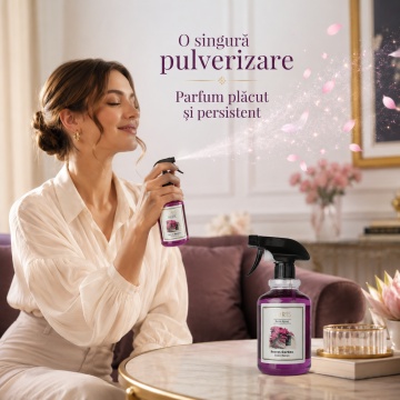 Spray Odorizant Loris Pafum Secret Garden, 500 ml, pentru Cameră, Hol, Baie și Auto, Aromă Florală de Grădină - Img 7