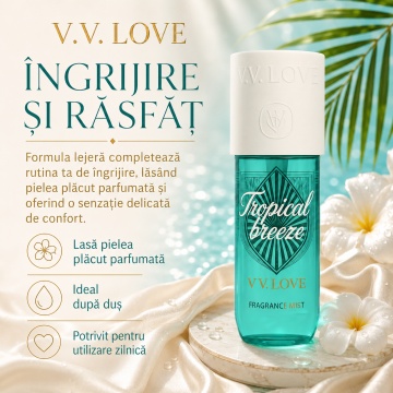 Spray Parfumat pentru Corp V.V. Love Tropical Breeze, 150 ml, Damă, Aromă Fresh Tropicală - Img 7