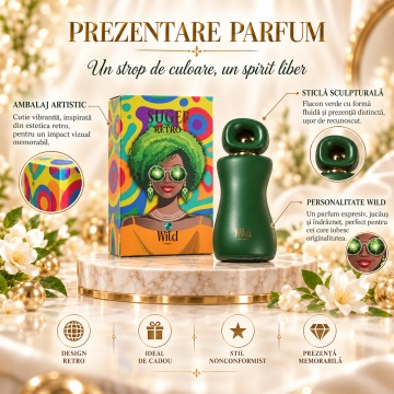 Wild Suger Retro Aro-Fac parfum damă ,Floral – Fructat – Lemnos, EDP, 100 ml - Img 3