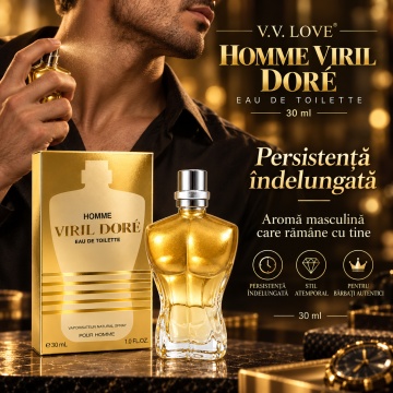 Apă de toaletă pentru bărbați V.V. LOVE Homme Viril Doré, EDT, 30 ml - Img 2