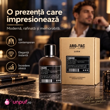 Chrome, Aro Fac parfum unisex inspirat de Initio Oud For Greatness, EDP, 100ml - Img 5