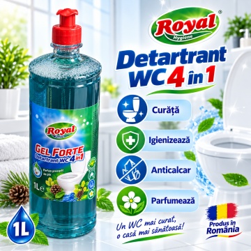 Detartrant WC 4 în 1 Cloret Gel Forte – 1 L - Img 2