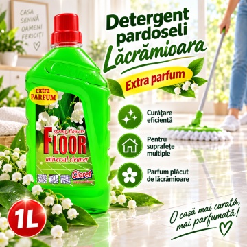 Detergent Pardoseli Cloret Lăcrămioară – 1 L - Img 2