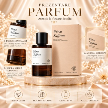 Fragrance World Prive Saffron – Parfum EDP 60 ml, unisex - Img 3