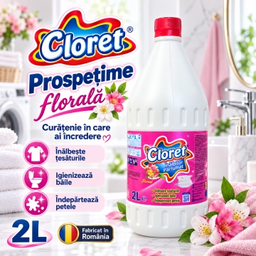 Înălbitor Parfumat Floral Cloret – 2 L - Img 2