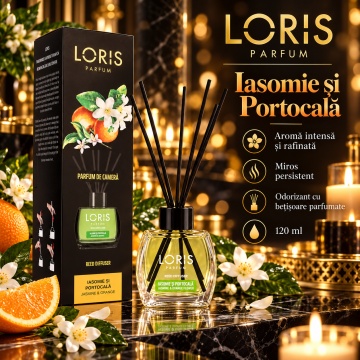 Loris Parfum Iasomie & Portocală 120 ml – Odorizant de Cameră cu Bețișoare Parfumate - Img 5