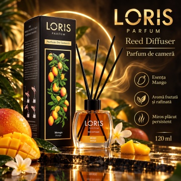 Loris Parfum Mango 120 ml – Odorizant de Cameră cu Bețișoare Parfumate - Img 3