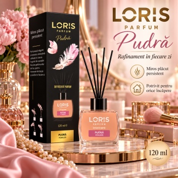 Loris Parfum Pudră 120 ml – Odorizant de Cameră cu Bețișoare Parfumate - Img 6