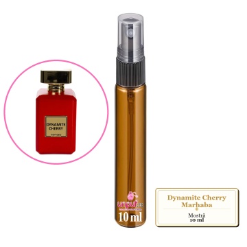 Mostra fiola din Dynamite Cherry Marhaba, decant sticla cu pulverizator - Img 4
