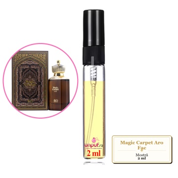 Mostra fiola din Magic Carpet Aro Fac, decant sticla cu pulverizator