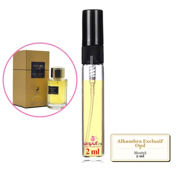 Mostra fiola din Parfumul Alhambra Exclusif Oud, decant sticla cu pulverizator - Img 2